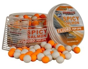 Starbaits Pop Up Boilies Fluoro Spicy Salmon 